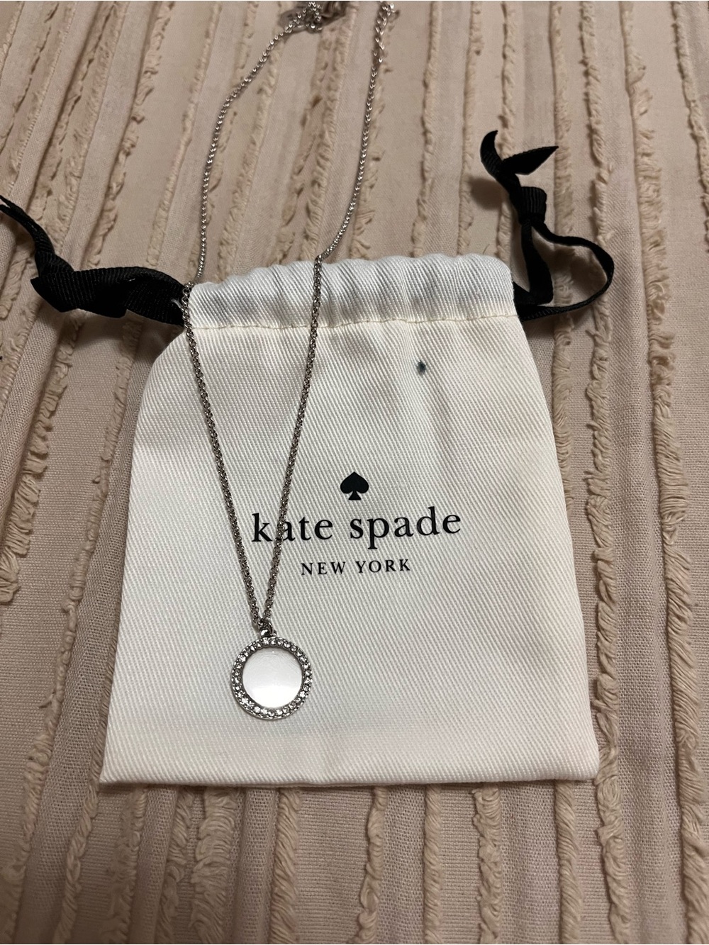 kate spade Silver Circle Pendant Necklace
